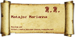 Matajsz Marianna névjegykártya