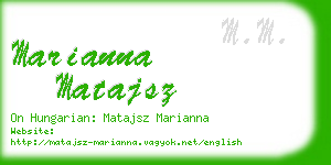 marianna matajsz business card
